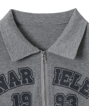 WジップナンバリングロゴロンT