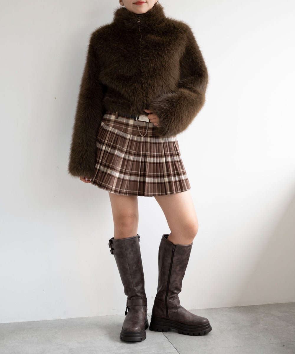 ブラウン　モデル:155cm F着用