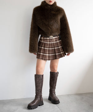 ブラウン　モデル:155cm F着用