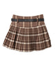 ベルト付きチェックプリーツミニスカパン
