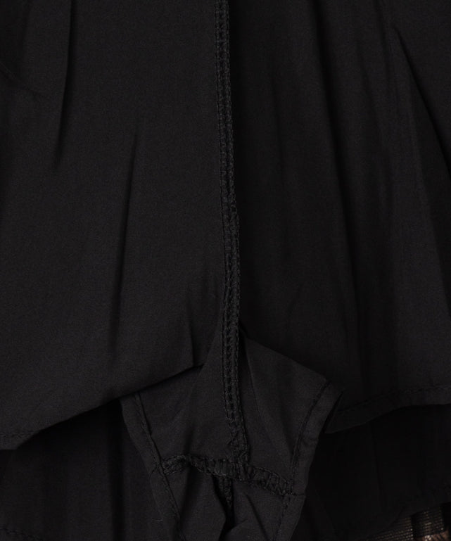 ベルト付きチェックプリーツミニスカパン