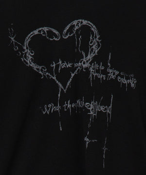 ハートグラフィックフードトップス