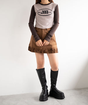 ブラウン　モデル:155cm F着用