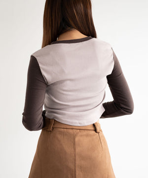 ブラウン　モデル:155cm F着用