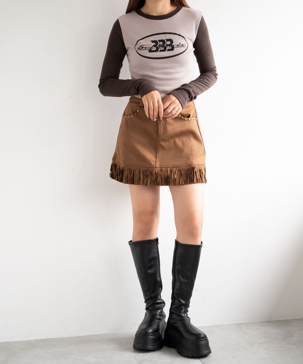 ブラウン　モデル:155cm F着用