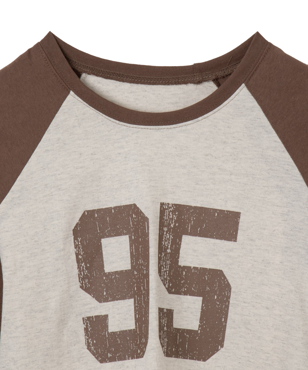 ラグランナンバリングスリーブロンT
