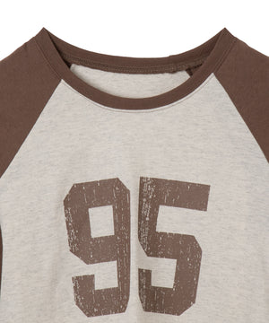 ラグランナンバリングスリーブロンT