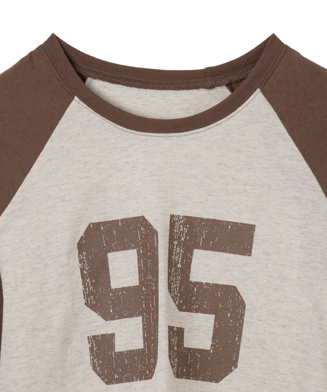 ラグランナンバリングスリーブロンT