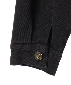 Wジップクロップドバイカーデニムジャケット