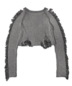 フリンジクロップドニット