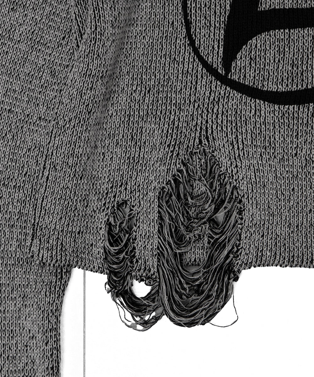 フリンジクロップドニット