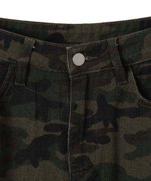カモフラジップカーゴスカート