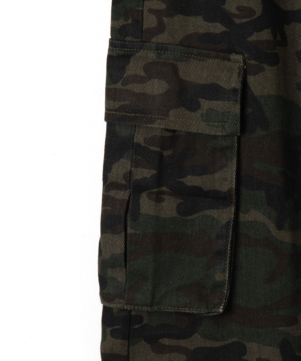 カモフラジップカーゴスカート