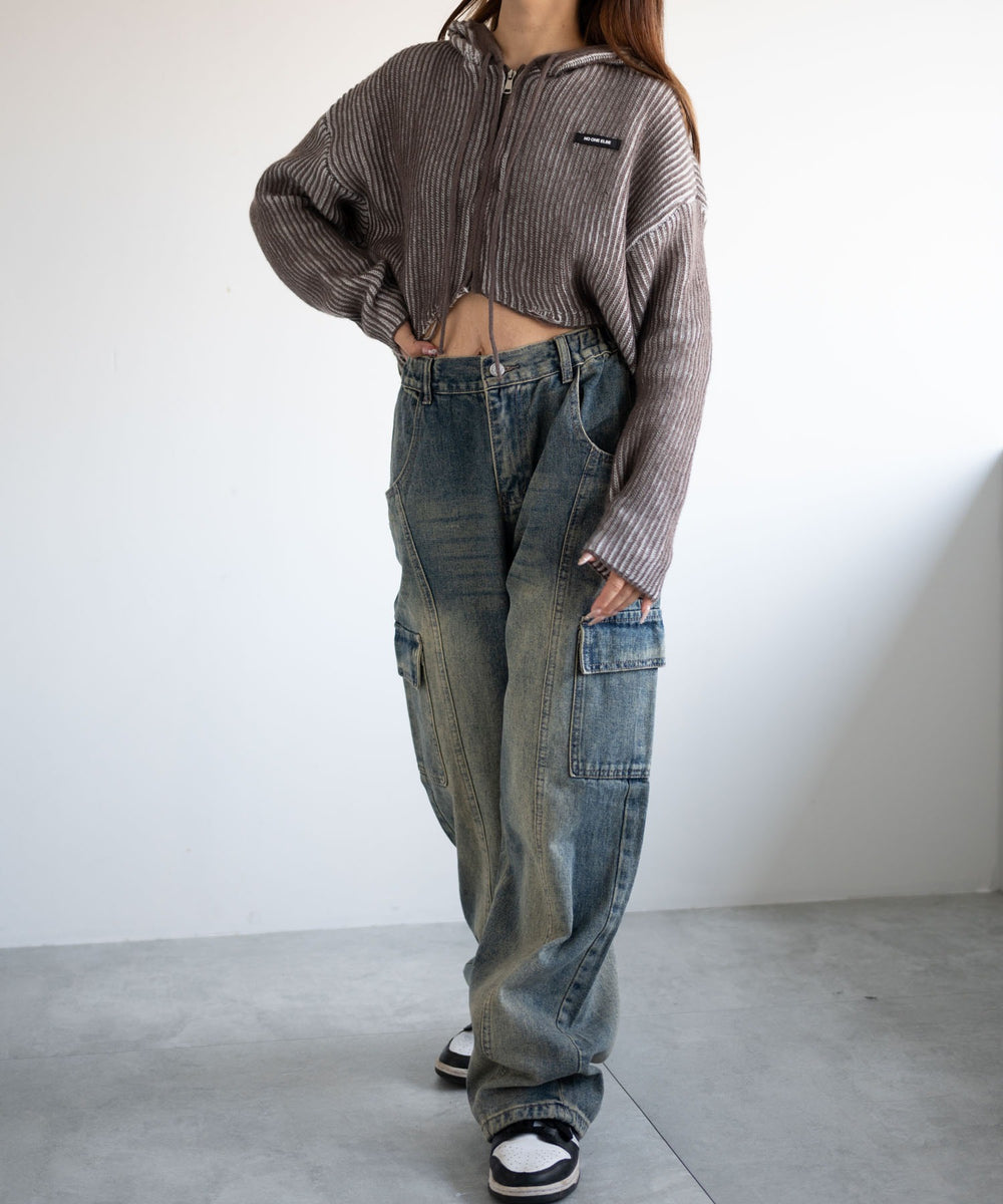 ブラウン　モデル:155cm F着用