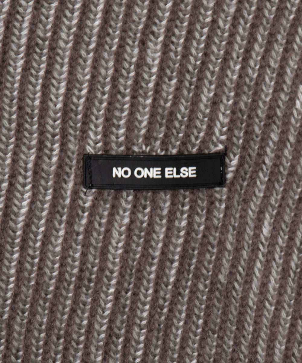 カーブヘムリブニットZIPパーカー