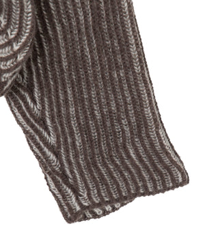 カーブヘムリブニットZIPパーカー