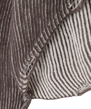 カーブヘムリブニットZIPパーカー