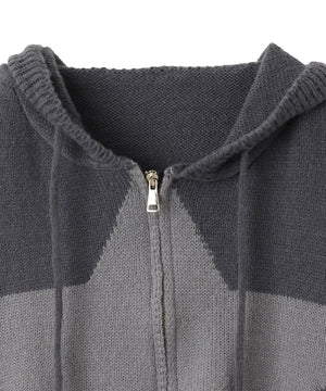 スターニットカーブヘムZIPパーカー