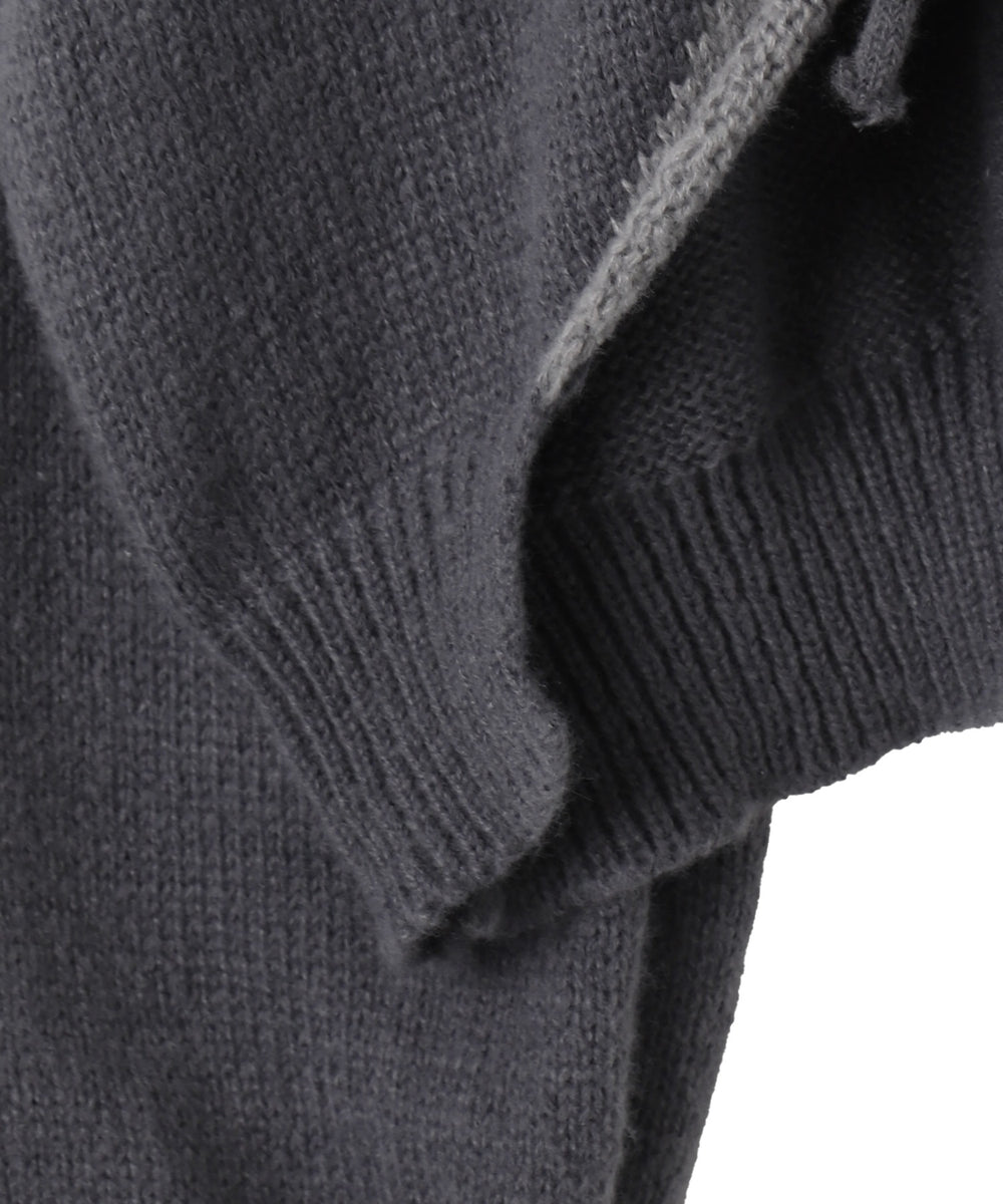 スターニットカーブヘムZIPパーカー