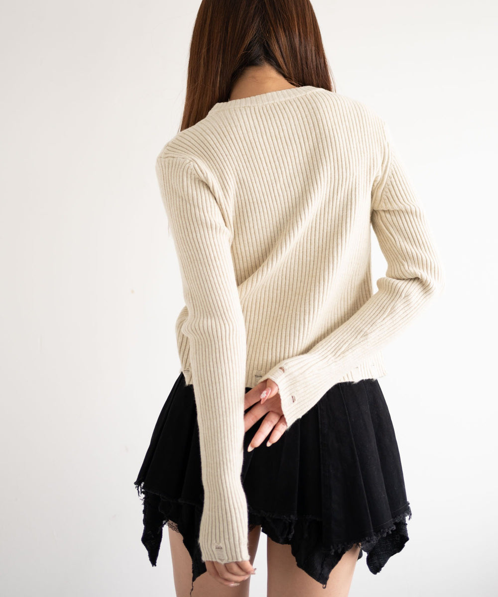 ホワイトアイボリー　モデル:155cm F着用