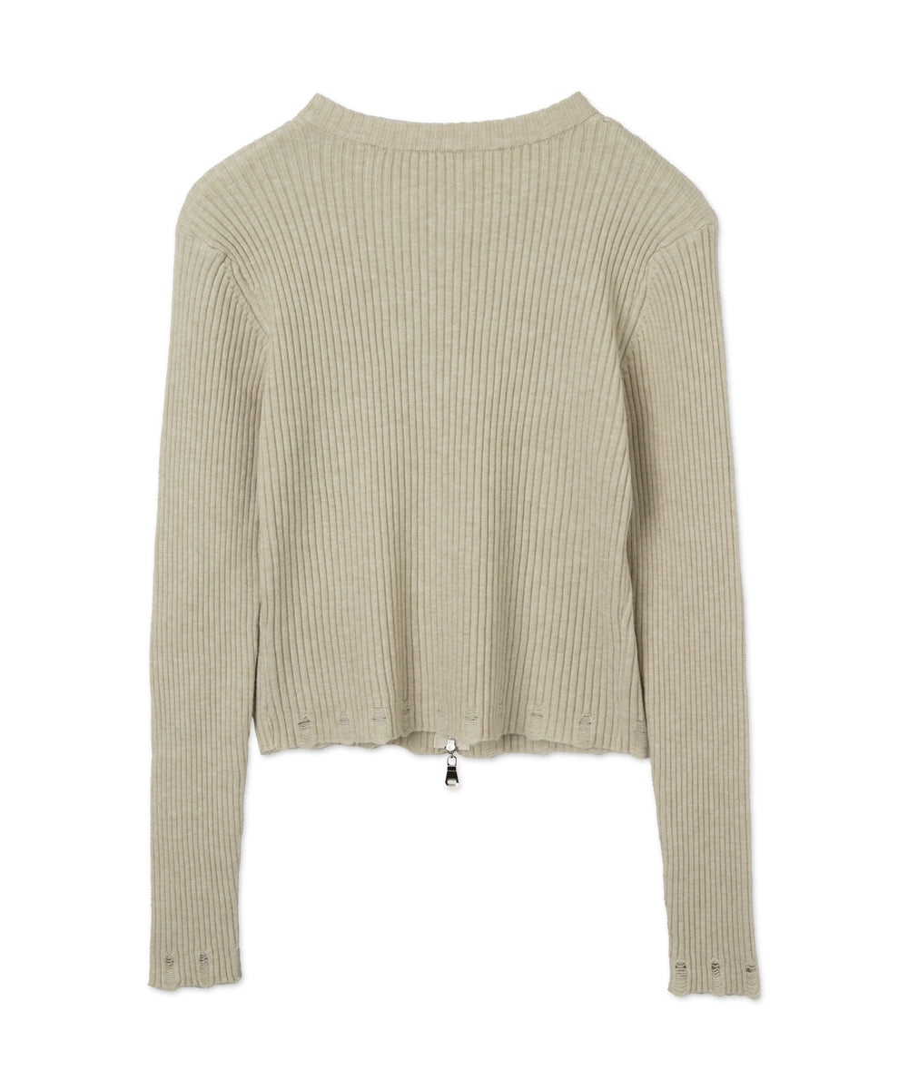 シンプルロゴWZIPニット