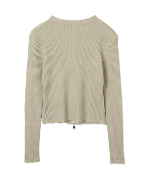 シンプルロゴWZIPニット