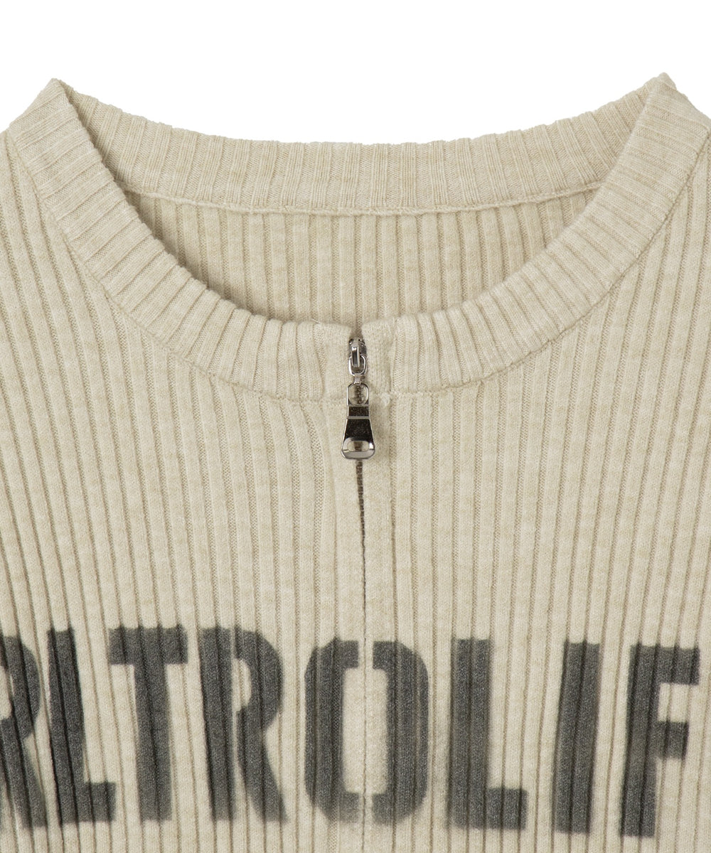 シンプルロゴWZIPニット