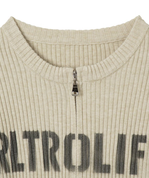 シンプルロゴWZIPニット