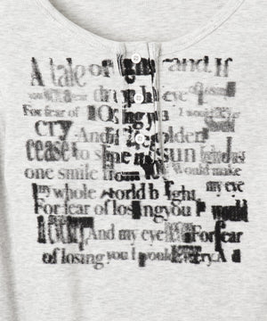 ヘンリーネックグラフィックピチトップス