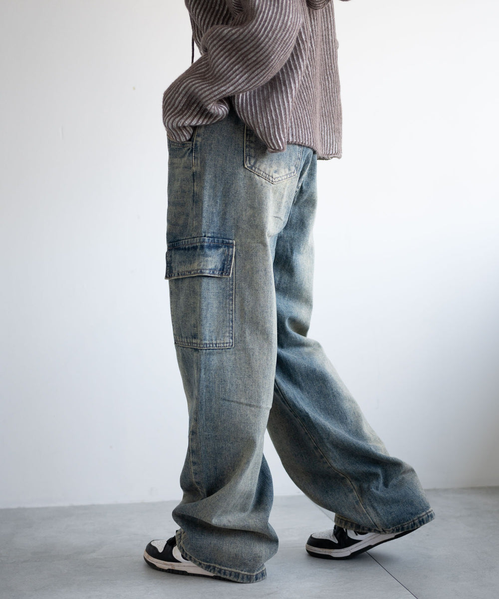 デニム中濃　モデル:155cm M着用