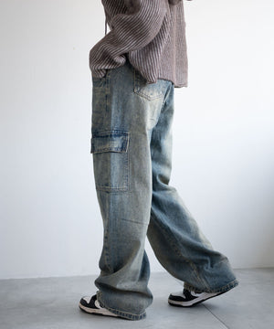 デニム中濃　モデル:155cm M着用