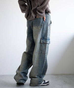 デニム中濃　モデル:155cm M着用