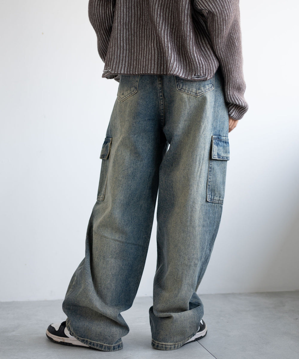 デニム中濃　モデル:155cm M着用