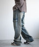 デニム中濃　モデル:155cm M着用