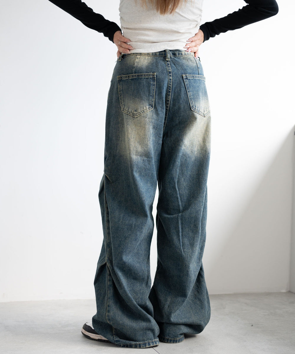 デニム中濃　モデル:155cm M着用