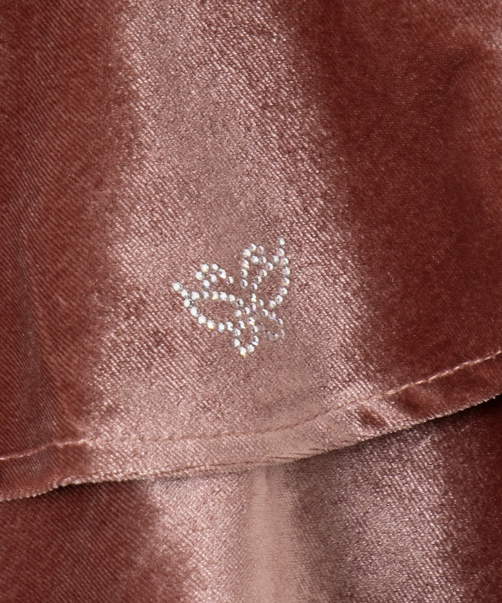 ハイウエストベロアフリルスカート