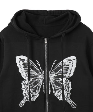 バタフライBIGZIPパーカー