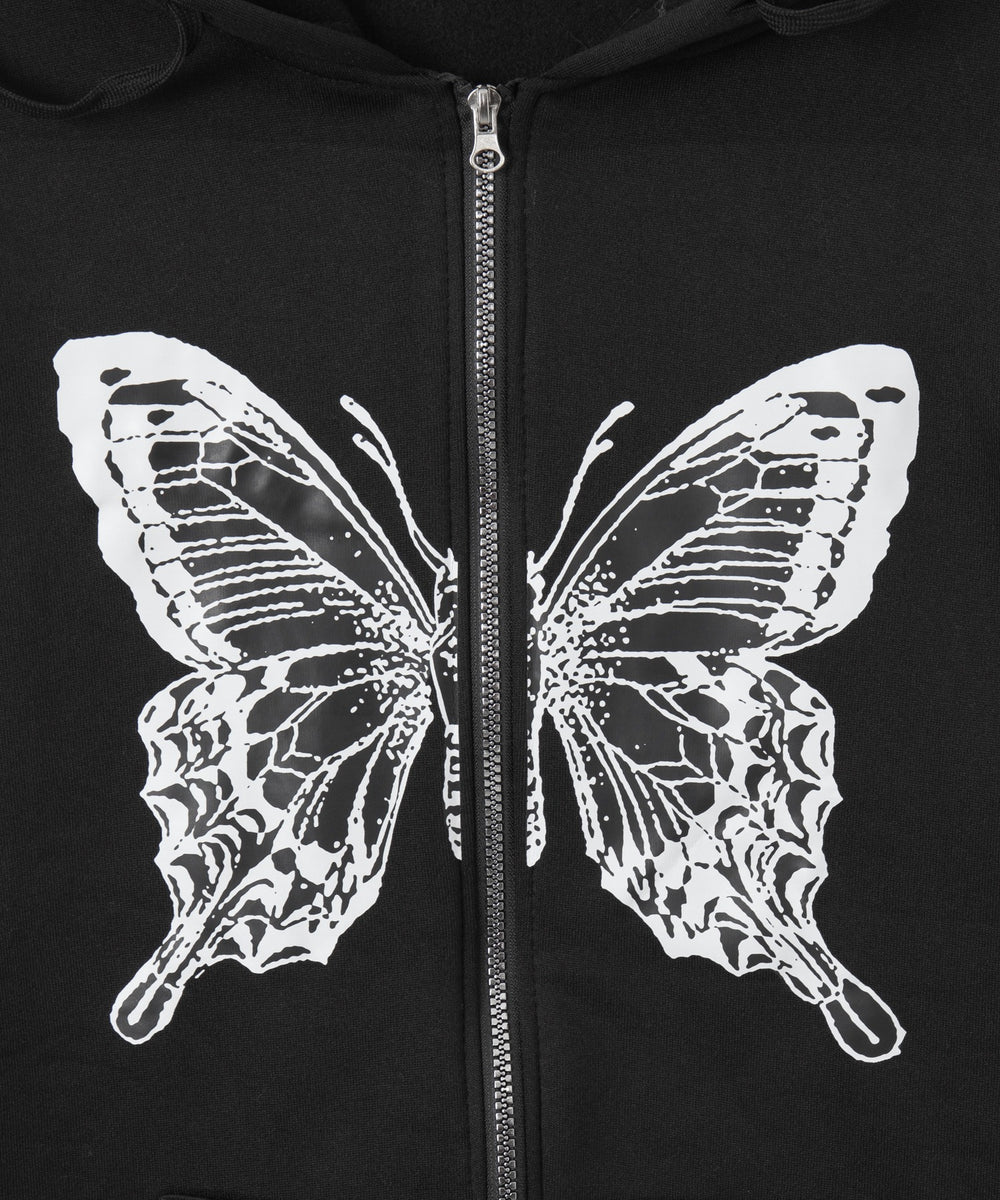 バタフライBIGZIPパーカー