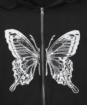 バタフライBIGZIPパーカー