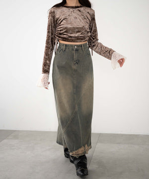 ブラウン　モデル:155cm F着用