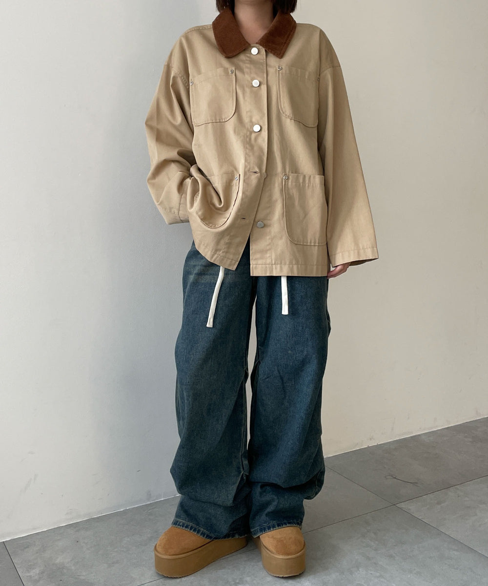 ベージュ　モデル:155cm F着用