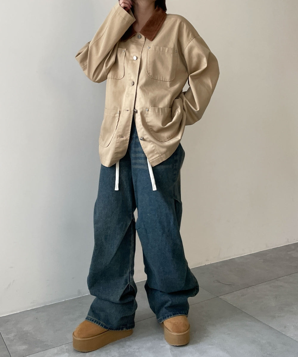 ベージュ　モデル:155cm F着用