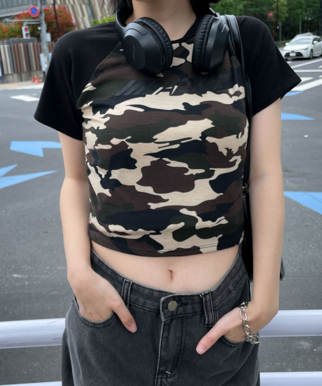 迷彩(ブラックその他)　モデル:155cm F着用