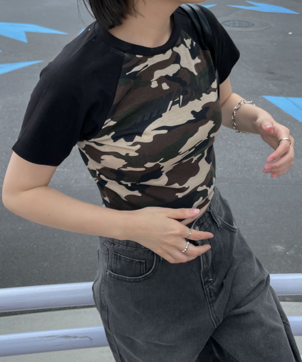 迷彩(ブラックその他)　モデル:155cm F着用