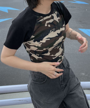 迷彩(ブラックその他)　モデル:155cm F着用