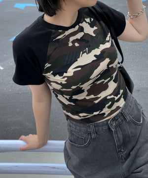 迷彩(ブラックその他)　モデル:155cm F着用