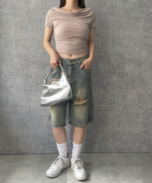 ベージュ　モデル:155cm F着用