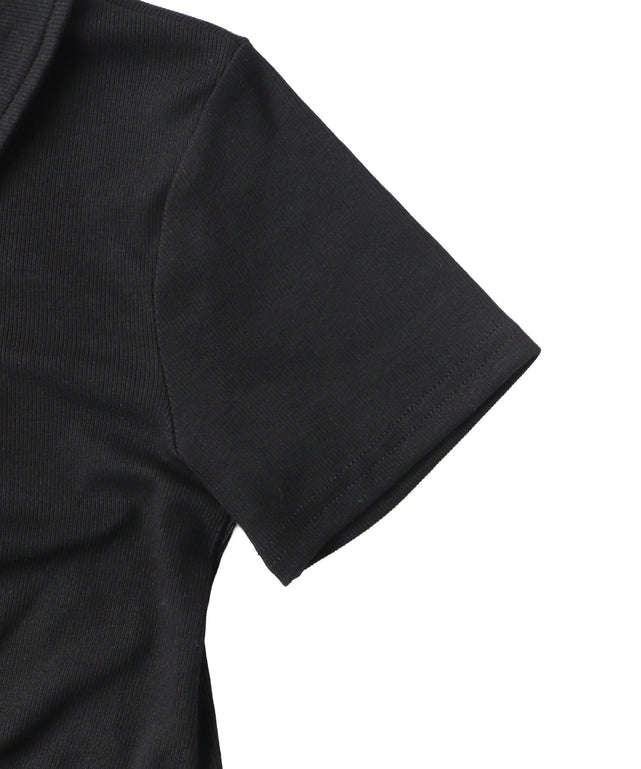 フロントギャザーWジップT