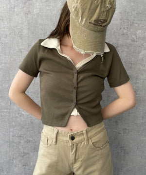 カーキ　モデル:155cm F着用