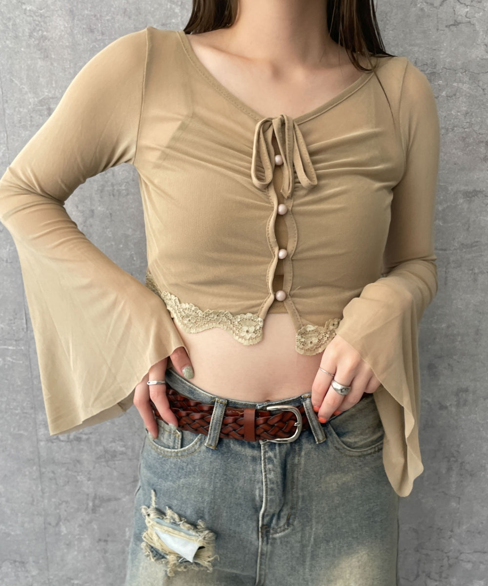 ベージュ　モデル:155cm F着用